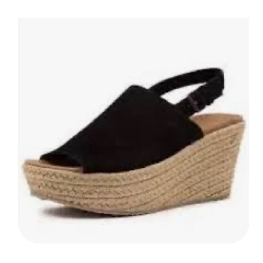 Skechers Womens Brit High Wedge Sling Back Wedge Sandal Sz 8 Cali